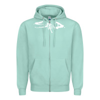 Seafoam staind Zipper Hoodie - Craftify