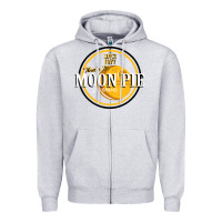 Heather Grey moon pie Zipper Hoodie - Craftify