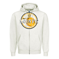 Oatmeal Heather moon pie Zipper Hoodie - Craftify