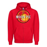 Red moon pie Zipper Hoodie - Craftify