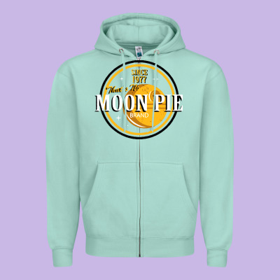Moon Pie Zipper Hoodie Designed By Craftify