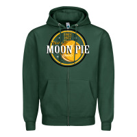 Sports Green moon pie Zipper Hoodie - Craftify