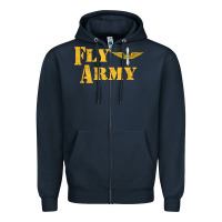 Navy Vintage Fly Army Military Pilot Army Aviation Branch Zipper Hoodie - Craftify