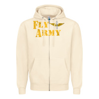Sandshell Vintage Fly Army Military Pilot Army Aviation Branch Zipper Hoodie - Craftify