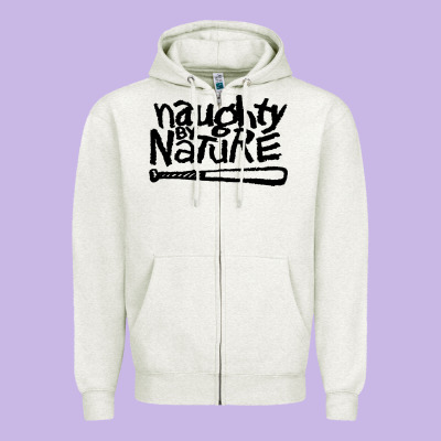 Naughty By Nature Zipper Hoodie Designed By Craftify