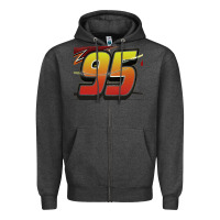 Charcoal Heather No 95 McQueen Zipper Hoodie - Craftify
