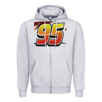 Heather Grey No 95 McQueen Zipper Hoodie - Craftify