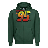 Sports Green No 95 McQueen Zipper Hoodie - Craftify