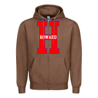 Chestnut howard letter Zipper Hoodie - Craftify