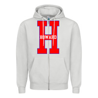 Dove Grey howard letter Zipper Hoodie - Craftify