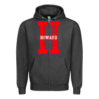 Charcoal Heather howard letter Zipper Hoodie - Craftify