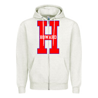 Oatmeal Heather howard letter Zipper Hoodie - Craftify