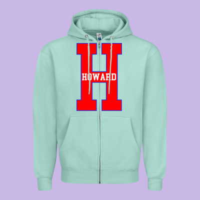 Howard Letter Zipper Hoodie Designed By Craftify