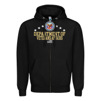 Black department of veterans affairs Zipper Hoodie - Craftify