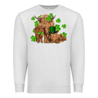 Oatmeal Heather st patrick's day cow family Premium Sweatshirt - RanaPortraitStore