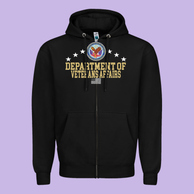Department Of Veterans Affairs Zipper Hoodie Designed By Craftify