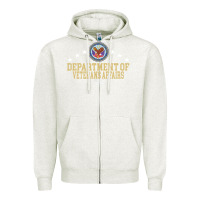 Oatmeal Heather department of veterans affairs Zipper Hoodie - Craftify
