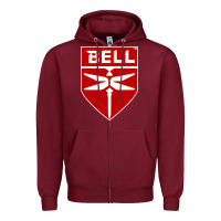 Burgundy Bell Helicopter Textron Aerospace Zipper Hoodie - Craftify