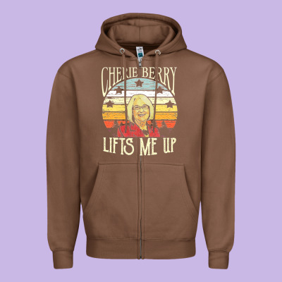 Cherie Berry Lifts Me Up Zipper Hoodie Designed By Craftify