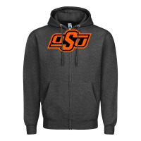 Charcoal Heather Oklahoma St University Zipper Hoodie - Craftify