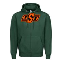 Sports Green Oklahoma St University Zipper Hoodie - Craftify