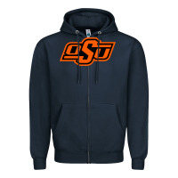 Navy Oklahoma St University Zipper Hoodie - Craftify
