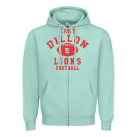 Seafoam Friday Night Lights East Dillon Lions Football Jersey Zipper Hoodie - Craftify