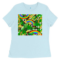 Baby Blue St. Patrick's Day Ladies Tee - FaDigitalArtStudio