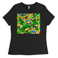 Black St. Patrick's Day Ladies Tee - FaDigitalArtStudio