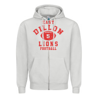 Dove Grey Friday Night Lights East Dillon Lions Football Jersey Zipper Hoodie - Craftify