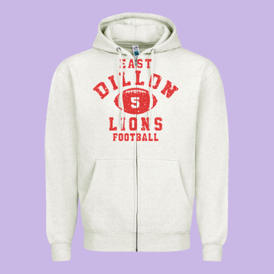 Friday Night Lights East Dillon Lions Football Jersey Zipper Hoodie Designed By Craftify