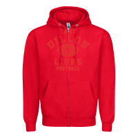 Red Friday Night Lights East Dillon Lions Football Jersey Zipper Hoodie - Craftify