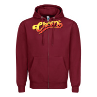 Burgundy Cheers Tv Show Zipper Hoodie - Craftify