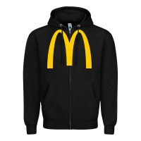 Black mcd onald's golden arches Zipper Hoodie - Craftify