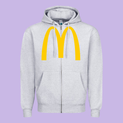 Mcd Onald's Golden Arches Zipper Hoodie Designed By Craftify