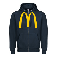 Navy mcd onald's golden arches Zipper Hoodie - Craftify