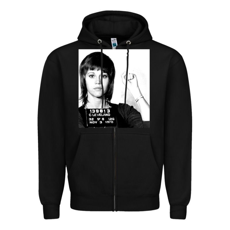 Jane Fonda Mugshot Gift Zipper Hoodie by Craftify | Teevron