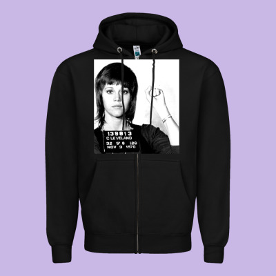 Jane Fonda Mugshot Gift Zipper Hoodie Designed By Craftify