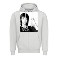 Dove Grey Jane Fonda Mugshot GIFT Zipper Hoodie - Craftify
