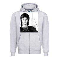 Heather Grey Jane Fonda Mugshot GIFT Zipper Hoodie - Craftify