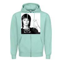 Seafoam Jane Fonda Mugshot GIFT Zipper Hoodie - Craftify