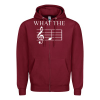 Burgundy what the f note key music humor gift Zipper Hoodie - Craftify