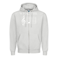 Dove Grey what the f note key music humor gift Zipper Hoodie - Craftify