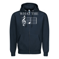 Navy what the f note key music humor gift Zipper Hoodie - Craftify