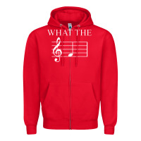 Red what the f note key music humor gift Zipper Hoodie - Craftify