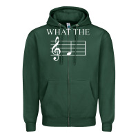 Sports Green what the f note key music humor gift Zipper Hoodie - Craftify