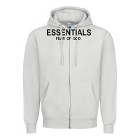 Dove Grey Fear Of God Essentials Zipper Hoodie - Craftify