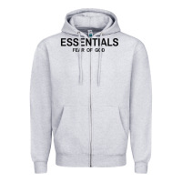 Heather Grey Fear Of God Essentials Zipper Hoodie - Craftify