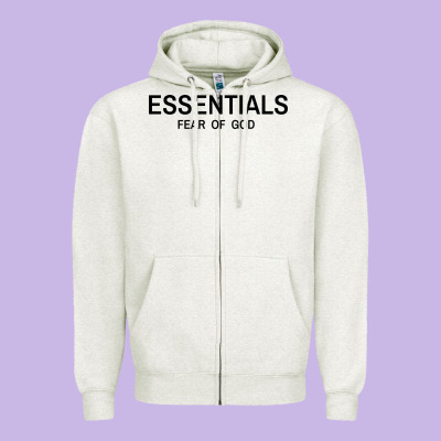 Fear Of God Essentials Zipper Hoodie Designed By Craftify