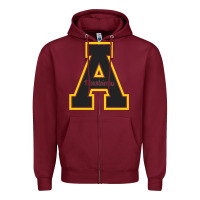 Burgundy appalachia state mountaineers Zipper Hoodie - Craftify